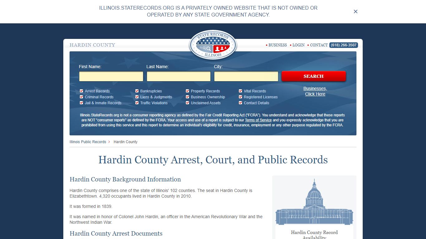 Hardin County Arrest, Court, and Public Records